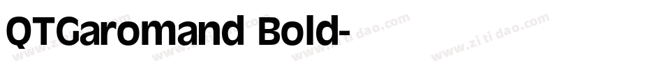 QTGaromand Bold字体转换